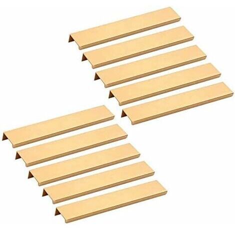 Pair - 10pcs Poignée invisible Meuble -or Poignée d’Armoire de Cuisine Meuble Tiroir 160MM