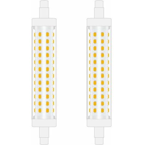 Pair - 118mm R7S Ampoule LED 10W Blanc naturel 4000K linéaire projecteur à double extrémités remplacement de l’ampoule halogène 100W parfait pour chambre, salle de bain Non-Dimmable 2pcs