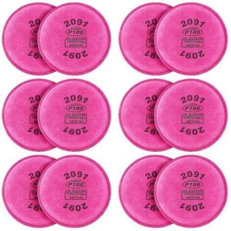 pair 12 Pcs 2091 P100 Particulate Filter Replacement For 6000 6200 6800 7000 Ff-4 Model 2091 P100 Filter