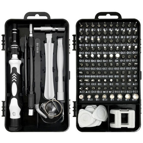 Pair 130 en 1 Tournevis Precision Kit Tools, réparation bricolage, Portable Kit Tournevis de Précision Magnétique Tournevis Outils de Réparation pour Iphone Laptop Montre Bijoux Lunettes Montre Cisea