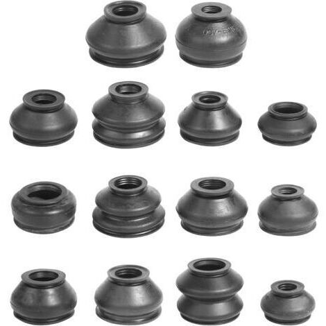 Pair 14PCS Cache-Poussière pour Rotule Automobile,Embouts Universels en Caoutchouc,Capuchons Anti-poussière Universels en Silicone,Soufflet Anti-Poussière à Rotule,Convient pour Bus,Voitures,Taxis