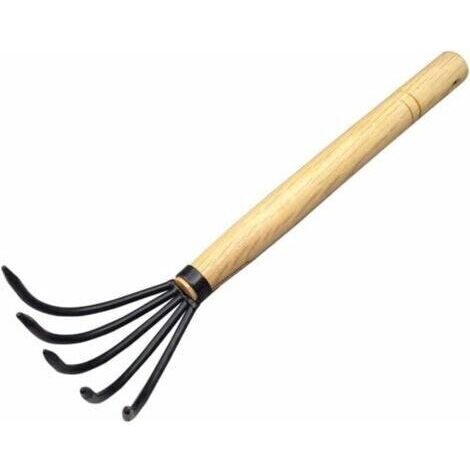 pair 15-Zoll-Gartenrechen mit Klauen und Holzgriff für festen Halt japanischer Klauenrechen, ideal zum Gärtnern und Unkrautjäten