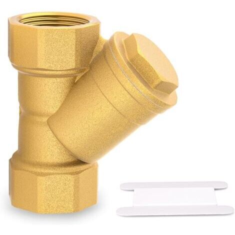 Pair 1pièces Brass 3/4 Female Y Strainer Mesh Filter Valve for Water Oil Separation (Filtre à tamis en laiton 3/4 femelle pour la séparation de l'eau et de l'huile)