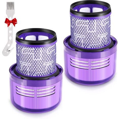Pair 2 Pack Filtres pour Dyson V11 Absolute Extra Pro, V11 Torque Drive Animal, V15 Detect sans fil Aspirateur SV14 SV17 SV22 Hepa Filtre de Remplacement Lavable Remplace DY-970013-02，filtre dyson v11
