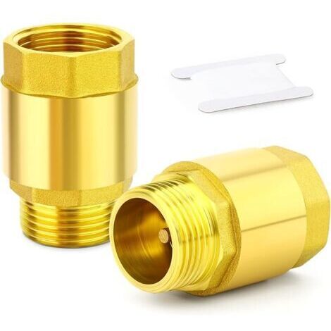 Pair 2 pièces clapet Anti-Retour unidirectionnel en Laiton, Filetage BSP 1/2\" Femelle et mâle, clapets en Ligne, prévention du refoulement d'eau