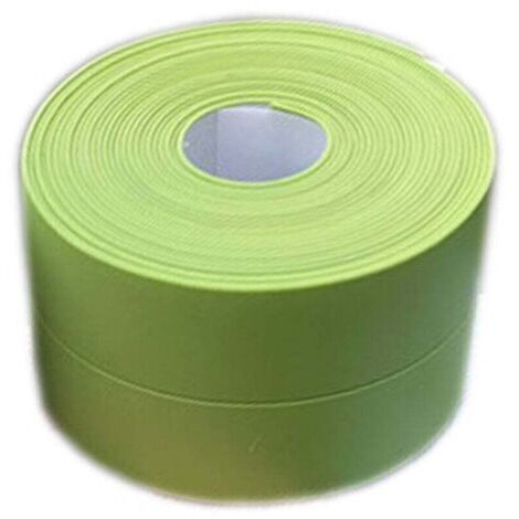 Pair (2 pièces Vert)Plinthe souple - Bande d'extrémité pour cuisine et salle de bain 38 mm 3,2 m, joint auto-adhésif, bande pliante flexible, joint d'étanchéité