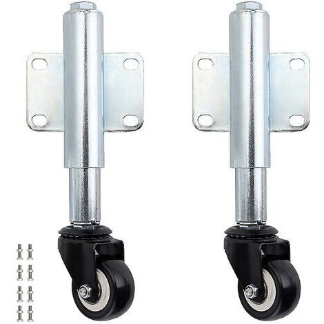 Pair - 2 Roue de Portail Roulant 6cm, Roulette à Suspension pour Portail Extensible, Roulette Support de Portail pour Porte de Jardin en Bois, Clôture de Cour, Capacité de Charge 50Kg