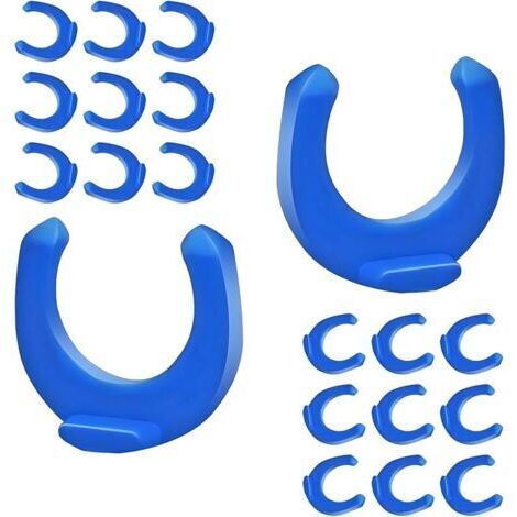 Pair 20 Pièces 1/4\" Clips de Verrouillage, 1/4\" Clips de Fixation en Plastique, Colliers de Serrage Bleus pour Système de Filtre à Eau RO