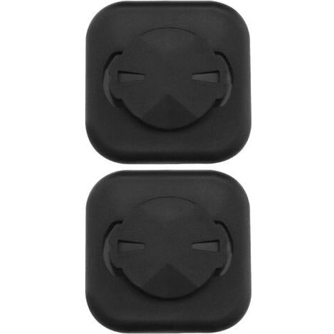 Pair 2pcs Support de Téléphone Portable Compatible avec Garmin Edge Support d'ordinateur de Vélo Anti-dérapant Adaptateur de Support de Téléphone Adhésif 40x40mm en Plastique Noir