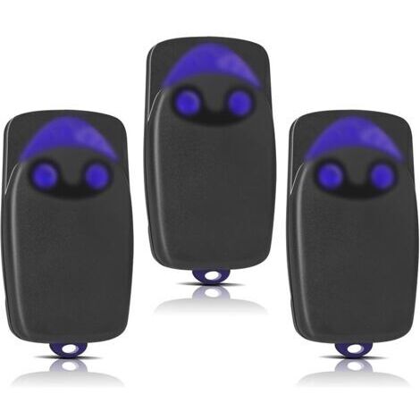 Pair 3 Pièces Remplacement pour télécommande NICE, télécommande portail 433,92MHz 2 canaux, compatible avec Flo1r-s, Flo2r-s, Flo4r-s