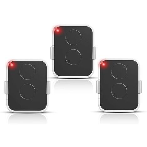 Pair 3 Pièces Télécommande Nice 433 MHz Rolling Code, 2 Canaux, Remplacement pour ON1E, ON2E, ON4E, Compatible avec Motorisations Portail et Garage, Portée jusqu’à 200m, Format Porte-clés Compact