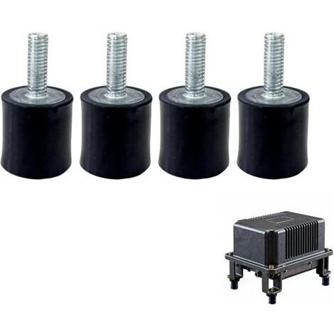 Pair 4 Pièces de Supports en Caoutchouc M6 Silent Bloc Amortisseurs de Chocs 20 mm x 20 mm, Isolateurs de Vibrations Universels pour Équipements de Fitness, Climatisation, Moteurs et Plus (VD M6 20X20