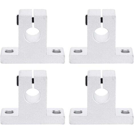 Pair 4 pièces SK10 Support de Guide de serrage de Rail de mouvement linéaire pour arbre de diamètre 10mm, support d'arbre en alliage d'aluminium matériel de fixation accessoire de Rail outil-JUSCH ind