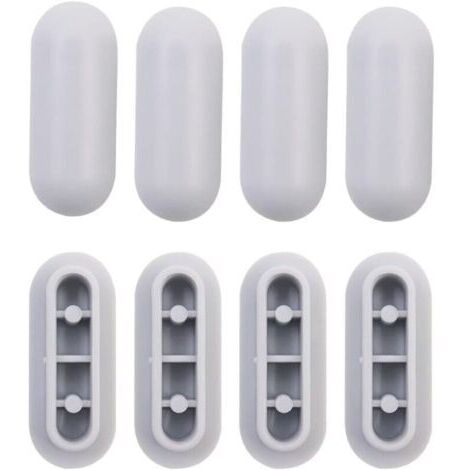 Pair 4 Pièces Tampon Universel pour Siège de Toilette Universel Chocs Kit de Tampon Abattant WC Plastique Toilette Pare-chocs Remplacement