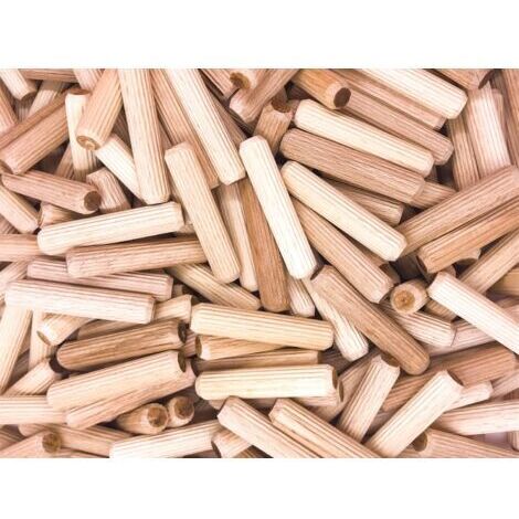 PAIR 400 pcs de cheville bois 8 mm x 40 mm - goujon bois de hêtre massif idéal pour fraise à bois - convient pour gabarit de percage/guide de percage