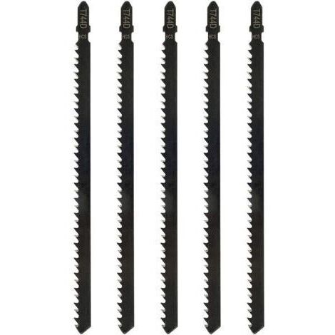 pair 5pcs Lames de Scie Sauteuse T744D 180 mm - Accessoire Professionnel Compatible avec Bosch, Metabo, Scie Sauteuse pour Bois et Métal