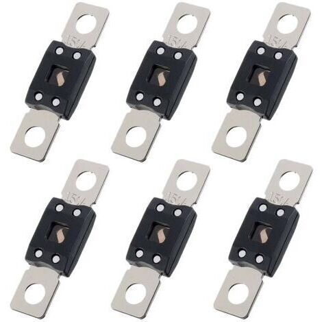 pair 6 Pièces Fusible Voiture, Fusibles Automobiles Plats, Fusibles Gros, courant élévé fusible auto 150A, pour Auto, Bus, Véhicules de Construction, Marine et Mega à Camionnette (150)