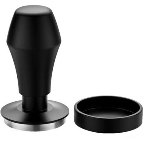 Pair - Agitateur à café, aluminium/acier inoxydable, 55 mm, noir/argent