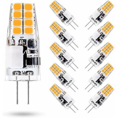 Pair - Ampoule LED G4 12V,3000K Blanc Chaud,3W quivalent 35W G4 Ampoule Halogne,300 Lumens,Non Dimmable,Lot de 10