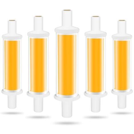 Pair - Ampoule LED R7S 78mm, 4.2W R7S LED Ampoules Équivalent 50W Lampe Halogène, Lumière Blanc Chaud 3000K 600LM COB Tube LED R7S, Non Dimmable, Angle de Faisceau 360°, Sans Scintillement