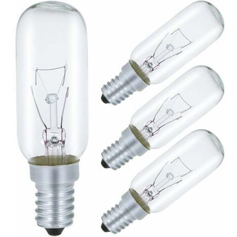 Pair - Ampoule Pour Hotte Aspirante E14 40W, T25 230V Ampoule Incandescence Blanc Chaud 2700K Dimmable, Lot de 4