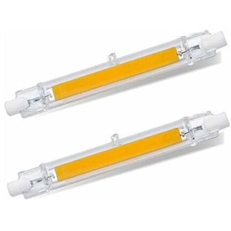 PAIR Ampoule R7S LED 118mm Blanc Froid 6000K, 1200LM, R7S 13W COB LED Équivalent Halogène R7S J118 100W 120W, 360 Degrés, Non-dimmable, LED R7S 118mm Slim pour Plafonnier/Lampadaire, lot de 2