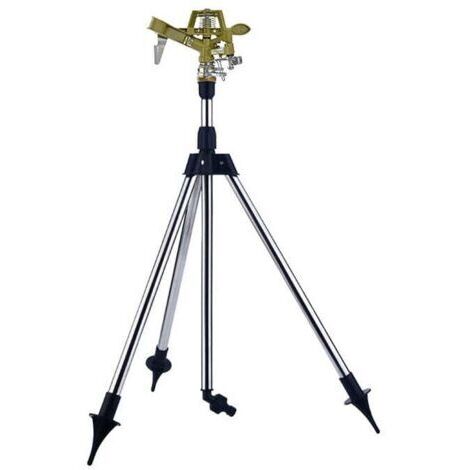 Pair Arroseur Jardin Sprinkler trépied télescopique Irrigation jusqu'à 24m 360° Embout pulvérisation irrigateur arroseur à impulsions