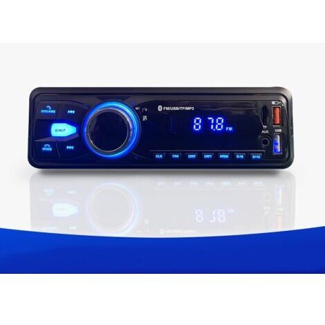 Pair Autoradio Bluetooth Main Libre 5.0, FM Poste Radio Voiture Bluetooth, Autoradio 1 Din pour 12V Voiture Supporte 2 USB/AUX/SD/TF/MP3, Supporte iOS/Android