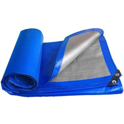 Pair - Bâche imperméable, bâche de Jardin avec œillets en Aluminium, bâche tissée bâche de Protection bâche de Bateau bâche pour Bois(2m4m)