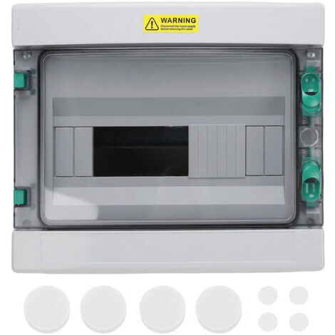 Pair - Boîte de jonction électrique 12 circuits IP66, résistant à la pluie, Distribution extérieure avec couvercle transparent pour l'industrie