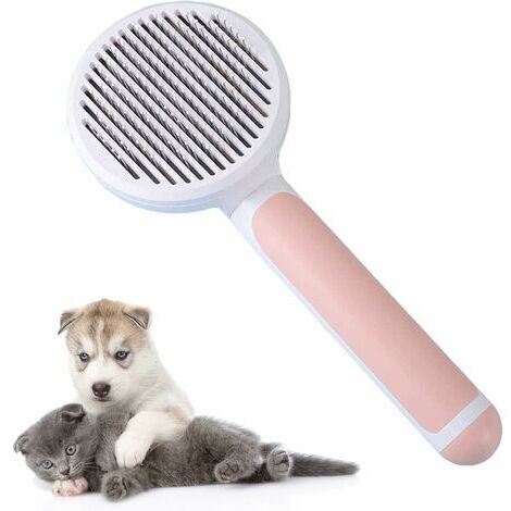 Pair - Brosse Autonettoyante Poils Morts pour Chat Chien, Brosse Chiens et Chats, pour Toilettage du Chien Chat