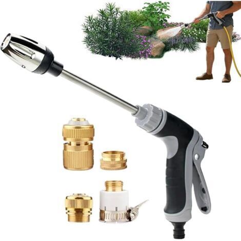 Pair Buse de nettoyeur haute pression – Pulvérisateur rotatif à 360 degrés pour nettoyage de voiture et jardin  Construction en métal ABS avec 3 modes de pulvérisation, outil d'eau portable pour