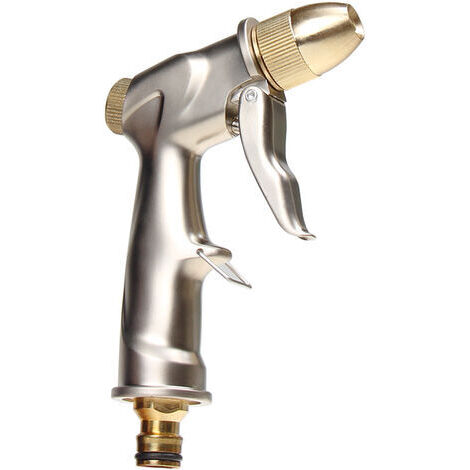 Pair - Buse de tuyau d'arrosage, pulvérisateur de tuyau 100 % métallique, pulvérisateur de buse de tuyau d'eau haute pression avec 4 modes réglables pour l'arrosage, le lavage de voiture, le nettoyage