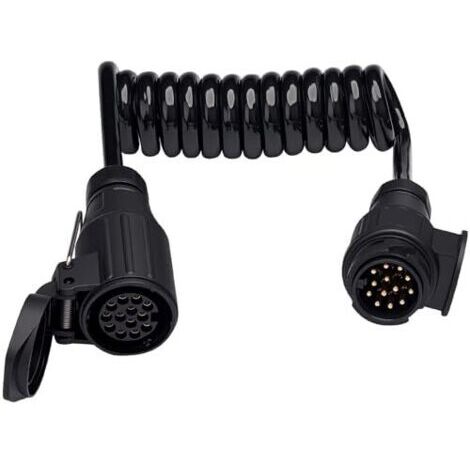 Pair Câble d'extension de remorque 3M 13 fils avec prise de remorque 13 broches, connecteur de câble d'extension de remorque, pour camion tracteur remorque véhicule voiture caravane mobil-home 12V