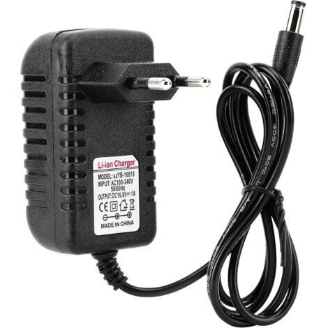 Pair - Chargeur universel 16.8V 1A – Adaptateur secteur Li-ION avec protection contre surtensions – Prise UE pour appareils compatibles