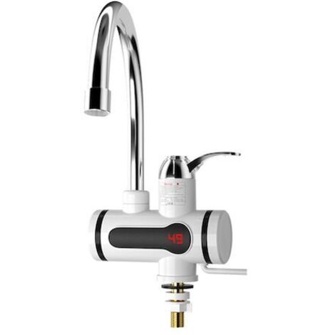 Pair - Chauffage à l'eau du robinet électrique, écran LCD, température réglable, 3000W, blanc