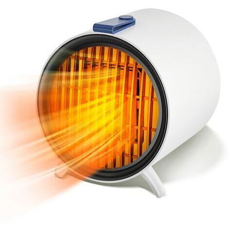 Pair - Chauffage, chauffage en céramique, chauffage électrique 500 W, protection contre la surchauffe, chauffage d'appoint, adapté pour l'intérieur, le bureau, la maison, la chambre à coucher.