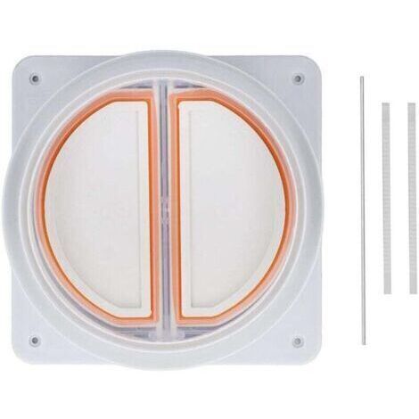 pair Clapet anti-retour pour hotte de cuisinière, soupape d'échappement à ressort en acier inoxydable séparable, anneau en silicone à haute étanchéité pour conduit de 150-180mm