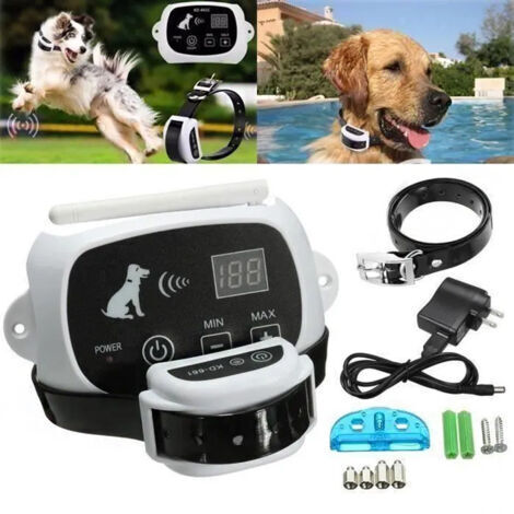 Pair Clôture Anti-fugue - Émetteur sans Fil - Collier Étanche - Pour Chien