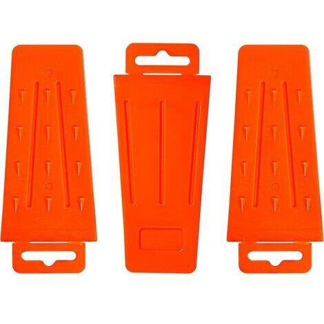 Pair Coins d'abattage 14cm, Outils de Coupe d'arbre en Plastique de pour Guider la stabilisation de l'arbre, Ensemble de Fournitures d'abattage de Coin de tronçonneuse,Lot de 3