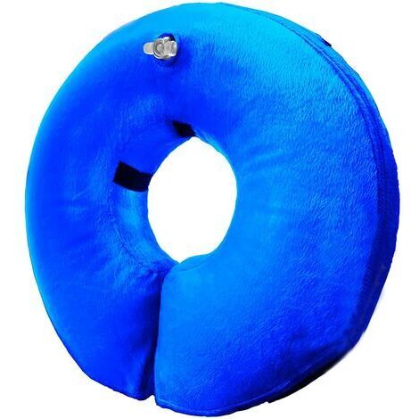 Pair - Collier de protection, gonflable, M 27 cm, bleu