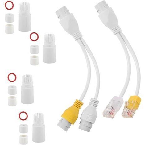 Pair Combinateur et Répartiteur PoE Adaptateur répartiteur POE Alimentation pour 2 caméras IP avec Seulement 1 câble Plug Play étanche pour Utilisation avec Les caméras PoE Reolink RLA-POECS1