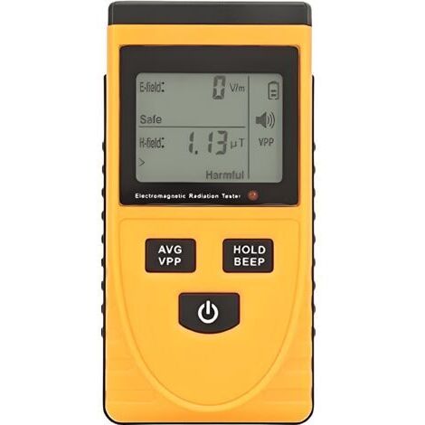 Pair - Compteur Geiger- Détecteur de Rayonnement Electromagnétique EMF Portable avec Alarme Sonore et Lumineuse Testeur de Rayonnement de Champ Magnétique LCD Numérique
