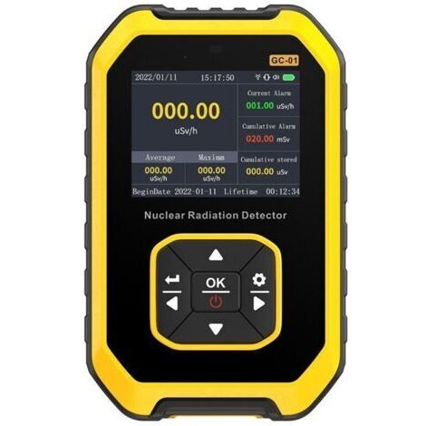 Pair Compteur Geiger portable LCD Détection rayons X, γ et β Alarme sonore, optique et vibratoire Batterie lithium rechargeable 1200mAh