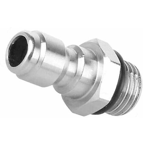 PAIR Connecteur à Dégagement Rapide 1/4'', 14 mm Mâle à 1/4 Pouce Rapide Dégagement Adaptateur Pulvérisateur de Savon pour Laveuse à Pression, Lance en Mousse de Neige Coupleur en Acier Inoxydable