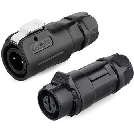 Pair Connecteur étanche industriel IP68  LP-12 Connecteur circulaire rapide Boîtier en plastique PBT Connecteur d'aviation M12 Fiche mâle et femelle à 2-8 broches (2 broches)