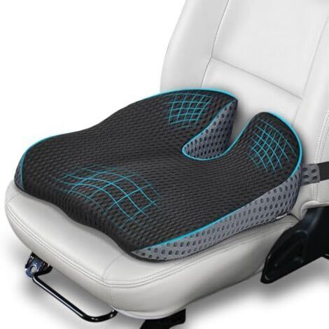 Pair Coussin Voiture Conducteur - Coussin Siège Voiture Rehausseur Adulte en Mousse Mémoire - Coussin Chaise Bureau Anti-Glissant pour Voiture/Bureau/Camion