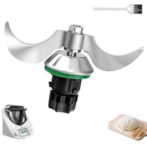 Pair Couteau à pâte pour Thermomix TM6, TM5, TM7, accessoires de remplacement de couteau de mélange adaptés, couteau de mélange de pâte en acier inoxydable, aucun résidu de pâte