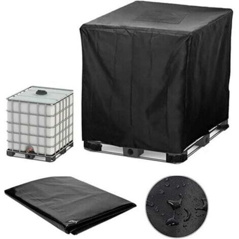 Pair Couvercle de protection de réservoir d'eau IBC, couvercle de protection de baril étanche pour conteneur de 1000 L, couvercle en feuille d'aluminium