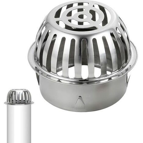Pair - Crépine de gouttière en acier inoxydable Protection de gouttière Protège contre la contamination des tuyaux de toit, des feuilles, de la mousse Aide à un drainage facile (convient aux tuyaux de